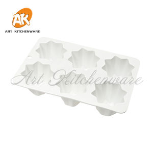 AK 6 Cavitives Octogonale Étoile Silicone <span class=keywords><strong>Mousse</strong></span> Moule 3D Mousseline De Soie <span class=keywords><strong>Brownie</strong></span> Moule DIY Pudding Chocolat Moule De Noël Gâteau Outil - Product Image 3