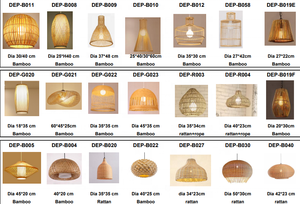 Lampe suspendue en osier tissé naturel écologique Ascial, faite à la main, style bohème, en rotin et bambou, pour restaurant - Product Image 6