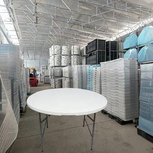 Meilleur prix, ensemble de tables rondes pliantes en plastique pour banquet, jardin, fête, salle à manger, 6 à 8 places, pour mariages, événements - Product Image 6