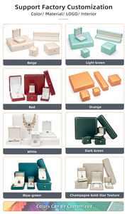 Оптовая продажа Фабричный логотип роскошная упаковка ювелирных изделий подарочные коробки с высококачественной искусственной кожей - Product Image 5