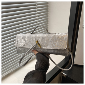 SH0313 Borsa a Mano da Donna Elegante e Portatile per Feste Serali <span class=keywords><strong>con</strong></span> Tracolla Rimovibile e Chiusura a Lucchetto - Product Image 2