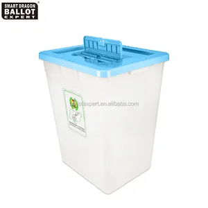 Burkina Faso için şeffaf büyük plastik oy sandığı oylama oy kutuları Libya 100L seçim kutusu