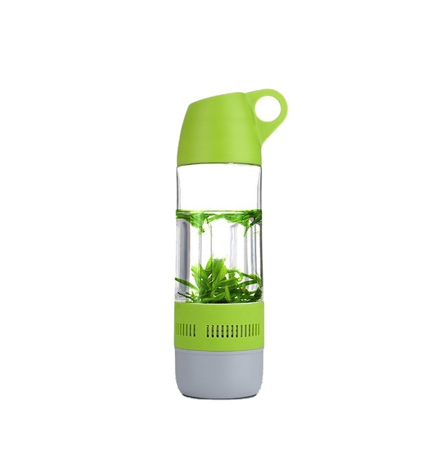 Water Bottle Shape Bluetooth Speaker, Waterproof Super Bass Outdoor Camping Speaker with Compass Lid TF Card