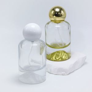 OEM/ODM <b>30ml</b> 50ml 100ml Cylinder Glass <b>Perfume</b> <b>Bottles</b> Screen Printed Gold/Silver/Blue/Red/Green Bottoms Pump Sprayer for Gift - Product Image 5