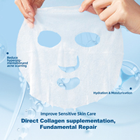 Mascarilla Facial de Colágeno Recombinante, Reparadora de Barrera Cutánea, Calmante e Hidratante, para Piel Sensible, Post Tratamiento, OEM, Marca Privada