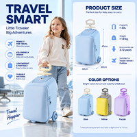Valise à roulettes pour enfants personnalisée OEM ODM, couleur macaron, coque rigide, avec roues, pour les voyages à l'aéroport, vente en gros