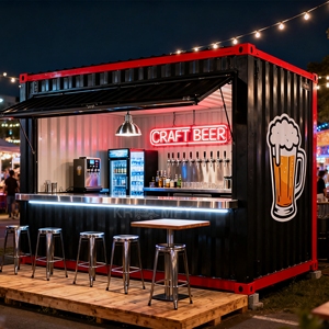 Diseño de Cafetería, Bar Móvil, Restaurante o Kiosco en Contenedor Marítimo Contemporáneo Personalizado - Product Image 2