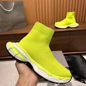 Zapatillas de Hombre con Logotipo Personalizado, Tejidas en Neón, de Caña Alta, Estilo Slip-On, para Uso Diario Informal, Estilo Baloncesto, a la Moda - Product Image 2