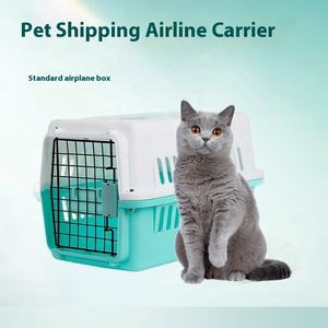 Piccola custodia da viaggio per cani e gatti portatile con chiusura a bottone per gabbia per animali domestici camera di trasporto spaziale in materiale plastico solido - Product Image 5