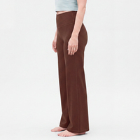 Pantalon large taille haute pour femmes grandes tailles avec poches, décontracté, ample, pour le yoga et le sport, personnalisation acceptée