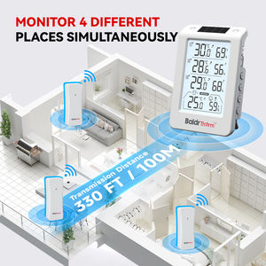 BaldrTherm Solar Fotosensible Termohigrómetro de tres canales Pantalla digital Retroiluminación inteligente Temperatura inalámbrica - Product Image 4