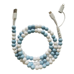 4 trong 1 cutest kép đính cườm sạc điện thoại ngọc trai đính cườm sạc điện thoại seneca 4 cách Acrylic Đính cườm sạc cáp - Product Image 3