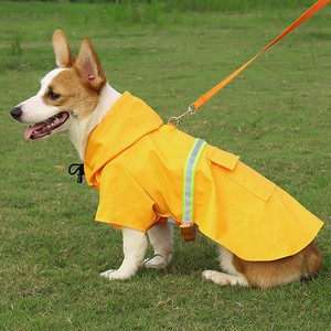 Dog Raincoat Poncho Com Capuz com Listras Reflexivas <span class=keywords><strong>Pet</strong></span> Rain Coat Wind & Rain Dog Clothing