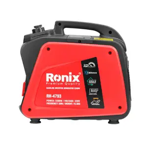 مولد صغير محمول طراز Ronix RH-4793 تيار مباشر 220 فولت 2200 وات 4.1 لتر مولد بنزين مولدات عاكسة للبنزين