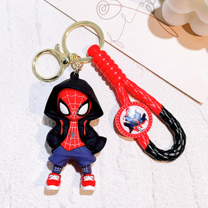 New hoodie keychain sáng tạo thả keo siêu anh hùng Silicone Mặt dây chuyền xe vài Mặt dây chuyền Keychain bán buôn - Product Image 5