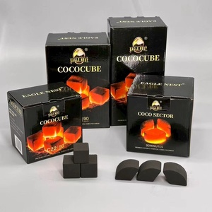 Charbon de bois en briquettes de qualité supérieure EAGLE NEST, fabriqué à la machine, naturel, écologique, facile à allumer, pour barbecue, chicha et bakhoor - Product Image 2