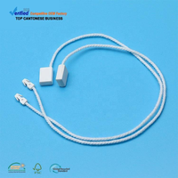 Fournisseur de cordons de fixation durables, conception personnalisée, étiquettes suspendues carrées avec logo en relief, cordes en coton de qualité supérieure