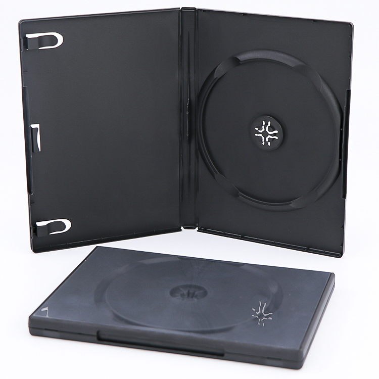 RTS 10 шт футляр для хранения пластиковые Blu-Ray коробка компактного диска DVD диска 14 мм упаковка олова металла Черный компакт-дисков DVD ящик