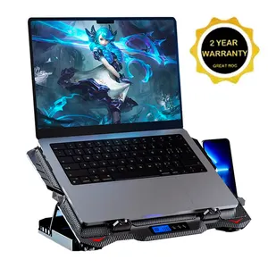 Suporte do laptop de jogo barato, com ventilador, almofada de refrigeração 15.6, suporte para manter fresco, notebook cooler