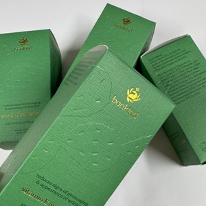 Boîte en papier texturé en <span class=keywords><strong>lin</strong></span> avec logo en feuille d'or boîtes d'emballage cosmétique boîtes à cosmétiques à motif <span class=keywords><strong>de</strong></span> gaufrage - Product Image 3
