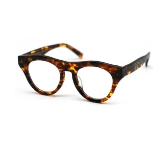 Vintage optik gözlük yuvarlak gözlük çerçevesi moda tasarımcısı gözlük çerçeveleri asetat gözlük çerçeveleri