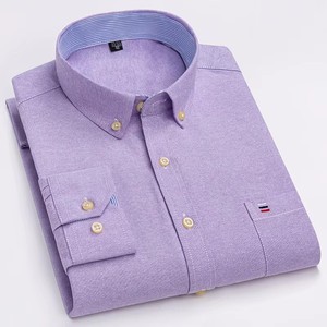 Chemises de Coton à Carreaux pour Hommes en Gros, 62 Couleurs, Tailles 38-47, Chemises Habillées Rayées, Col Rabattu, Coupe Droite, <span class=keywords><strong>Chemise</strong></span> Formelle - Product Image 5