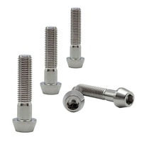 Boulon métrique en titane GR5 M5 M6 tête à six pans creux avec vis à rondelle pour vélo