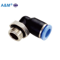 Raccord coudé à 90 degrés en alliage de zinc durable à connexion rapide pour compresseur d'air et outils pneumatiques, pour tubes de 6 mm, 8 mm, 10 mm