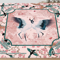 Tapis de Mahjong Traditionnel Chinois 31,5x31,5 Pouces avec Base en Caoutchouc Antidérapante pour Jeux de Tuiles de Mahjong
