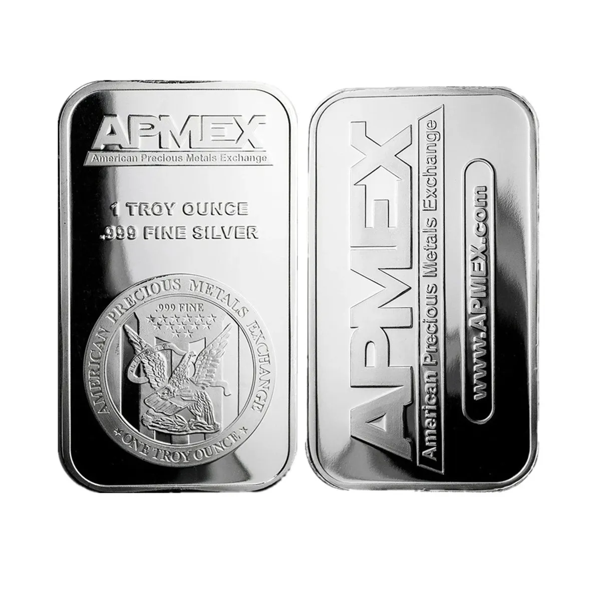 None Magnetic APMEX Silver Bar Bullion Silver plated Collectible Crafts Souvenir Gifts