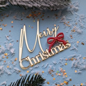 Decoraciones acrílicas de Navidad con diseño de miel y dulzura, 1.3 mm de grosor, para decoración de pasteles navideños. - Product Image 1