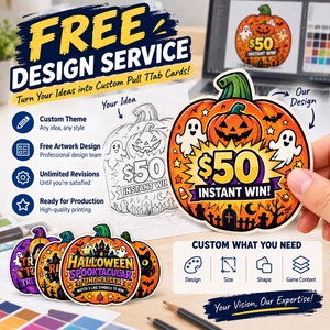 Billets de jeu personnalisés sur le thème d'Halloween, impression recto-verso, cartes à déchirer de haute qualité, billets de loterie gagnants, cartes à languette - Product Image 6