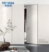 Puerta Interior de Baño Minimalista de Aleación de Aluminio y Vidrio, con Malla de Fibra de Vidrio, Bien Sellada, Apertura Push-Pull, para Uso en Hoteles y Cocinas