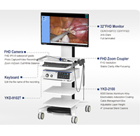 Unité d'endoscopie FHD IKEDA YKD-9102T pour tour de laparoscopie, ORL et imagerie d'arthroscopie