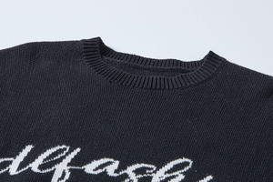 Custom LOGO Men's Sweater Manufacturer Pullover Jacquard Knitwear Winter Streetwear Crew Neck Casual Jumper Knit Sweater - Product Image 3