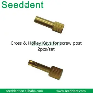 牙科十字霍利钥匙，用于螺丝桩牙科镀金螺丝桩工具