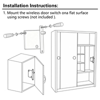 Interrupteur sans fil cinétique haute puissance 10A, sans batterie, auto-alimenté, télécommande murale pour éclairage, portée de contrôle 50-100m pour armoire LED