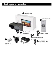 Moniteur de terrain professionnel VILTROX DC-550 Pro II 5,5 pouces avec écran tactile, 1080P 4K 30Hz, 3D LUT, portable, pour studio et réalisateur