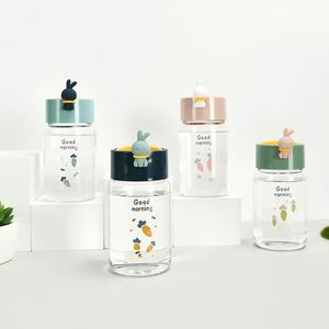 Hot Selling Cartoon <b>Rabbit</b> Glass Water Bottle for Children <b>Gifts</b> - Product Image 1