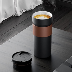 NEW Gifts Reusable Double Wall Stainless Steel 400ml Office Travel <b>Mug</b> with Non-Slip Case Vacuum <b>Insulated</b> Coffee <b>Mug</b> - Product Image 5