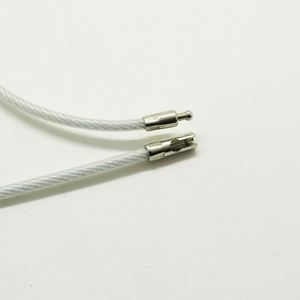YIWANG Fashion Metal 150mm Stainless Steel Wire Rope Cable Black White <b>Key</b> <b>Ring</b> - Product Image 5