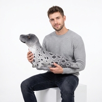 Peluche créative et mignonne de lion de mer - Jouet en peluche réaliste d'animal marin, super doux en coton PP, cadeau pour enfants