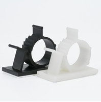 Organisateur de câbles en plastique PA66 de type boucle certifié ROHS, clip de fixation avec adhésif au dos, noir, Nanjing, Chine