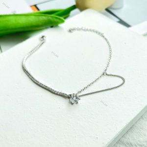 Bracelet Dylam en or 18 carats avec pendentif perle satellite, bijoux délicats pour femme, maillons ovales, fermoir à bascule, argent, rangée complète de diamants - Product Image 3