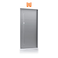 Portes d'entrée extérieures modernes, sécurité, commerce, magasin, porte en aluminium, entrée, double porte d'entrée