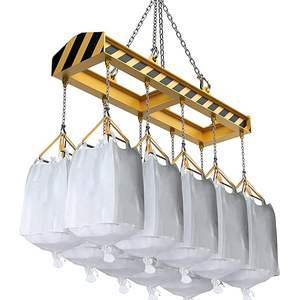 Sac jetable en PE non tissé de grande capacité, impression numérique, pour benne de chantier, sable, 135x35x43, poignée inférieure - Product Image 6