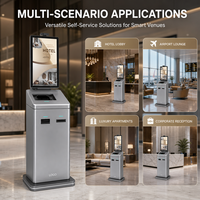 End-to-End-Anpassbare Selbstbedienungs-Check-in-Check-out-Kiosk für Hotels mit Touchscreen, Pass-Scanner und Karten-Schlüsselautomat