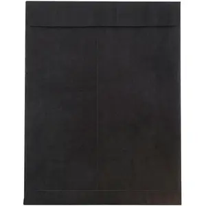 Enveloppes en papier noir personnalisées, lot de 50 enveloppes résistantes aux déchirures à bout ouvert, de cage, Tyvek