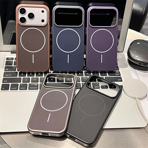 เคสโทรศัพท์มือถือแม่เหล็กคาร์บอนไฟเบอร์แท้สำหรับ iPhone 17 16 15 Pro Max ผิวสัมผัสลายผ้าลินินแบบ TechWoven ฝาหลังแม่เหล็กแบบด้าน - Product Image 3