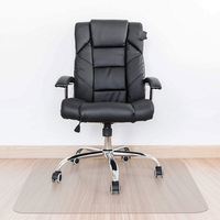 WEKIS Tapis de bureau moderne pour la maison, tapis de chaise carré en PVC, résistant aux taches, antimicrobien, transparent, fin, pour sols en bois dur